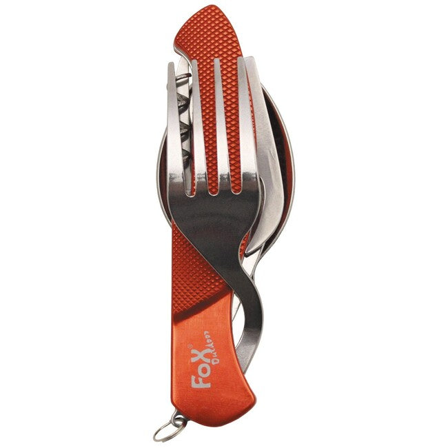 Fox Outdoor Σετ Μαχαιριών Τσέπης 6 σε 1, Διαχωρίσιμο, Κόκκινο