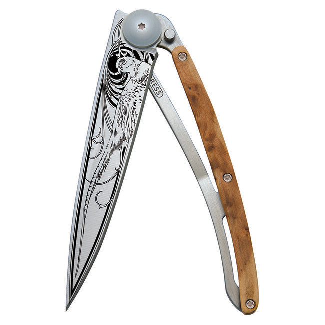 Deejo Nature Αναδιπλούμενο Μαχαίρι juniper wood Pheasant