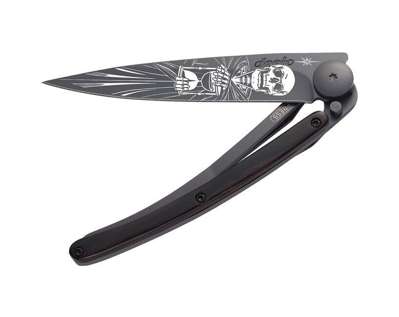 Deejo Tattoo Μαχαίρι Πτυσσόμενο Black Ebony Wood Immortal