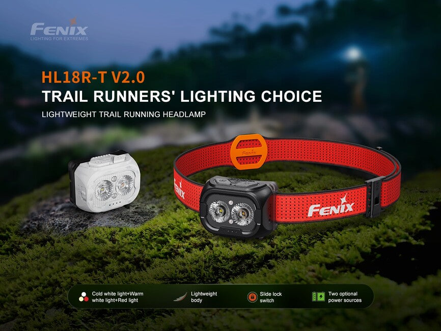 Fenix HL18R-T V2.0 φακός κεφαλής επαναφορτιζόμενος, μαύρο