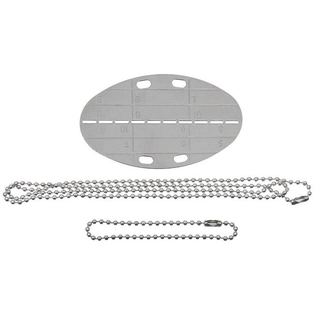MFH Οβάλ Dog Tag Σήμα με Αλυσίδα