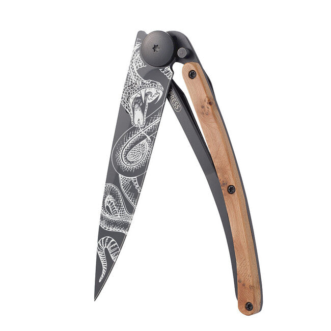 Deejo Tattoo Μαχαίρι Πτυσσόμενο Snake Black Juniper