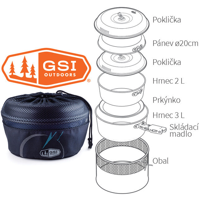 GSI Outdoors Bugaboo Base Camper Σετ Σκευών Κάμπινγκ 2+3 l