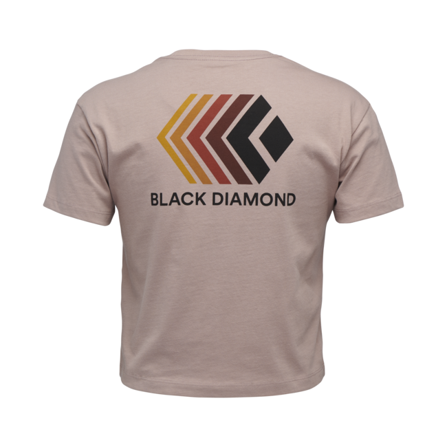 Black Diamond Ξεθωριασμένο Crop Μπλουζάκι Γυναικείο με Κοντό Μανίκι, Ανοιχτό Μωβ