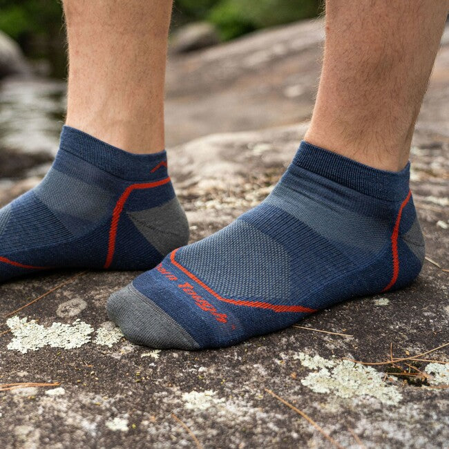 Darn Tough Light Hiker No Show Κάλτσες Ελαφρές με Μαξιλάρι, Denim