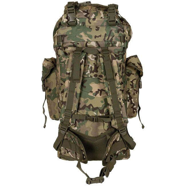 MFH MOLLE Σακίδιο Πλάτης 65L, Αλουμινένια Ράβδος, Op.-Camo