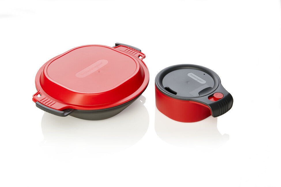 Humangear GoKit Deluxe Θήκη Μεσημεριανού, Ανθρακί-Κόκκινο