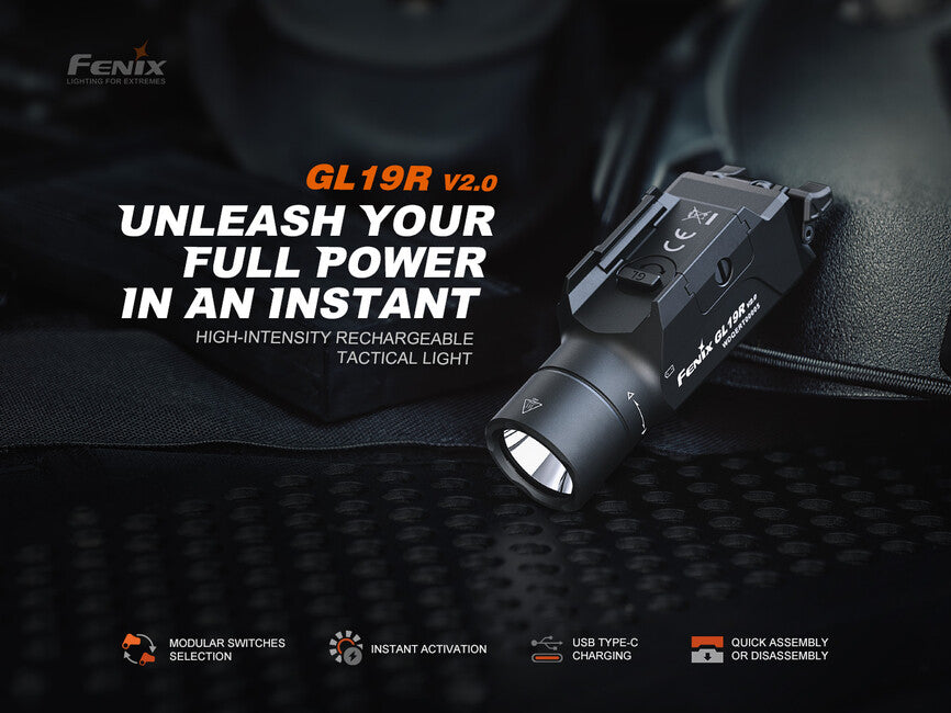 Fenix GL19R V2.0 φακός όπλου επαναφορτιζόμενος