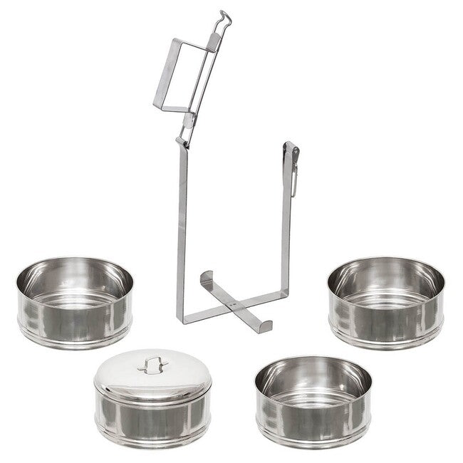 Fox Outdoor Δοχείο Τροφίμων Ανοξείδωτο Χάλυβα, 4 τεμάχια