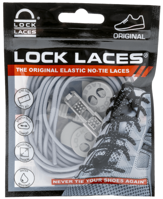 Lock Laces Κορδόνια Παπουτσιών, γκρι