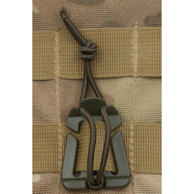 MFH Κλιπ MOLLE με Ελαστικό Ιμάντα, OD green, 2 τεμάχια