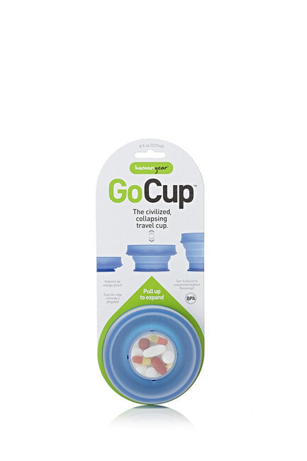 Humangear Go Cup Πτυσσόμενη Κούπα Ταξιδιού υγιεινή και συμπαγής, μπλε, 237 ml