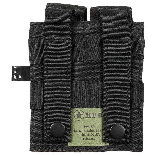 MFH Διπλή Τσάντα MOLLE, Μαύρο