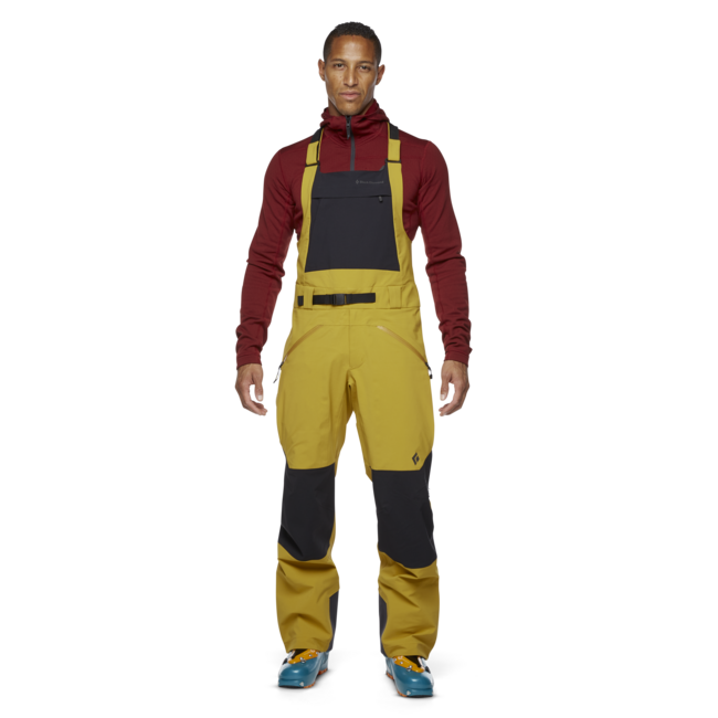 Black Diamond Recon Stretch Bibs παντελόνι ανδρικό με τιράντες, amber-black