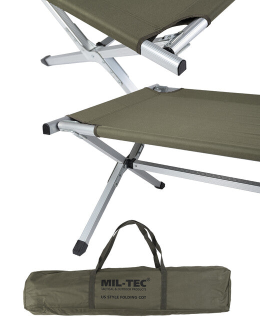 Mil-Tec Κρεβάτι Τύπου US με Ενισχυμένο Πλαίσιο 190 cm, Πράσινο