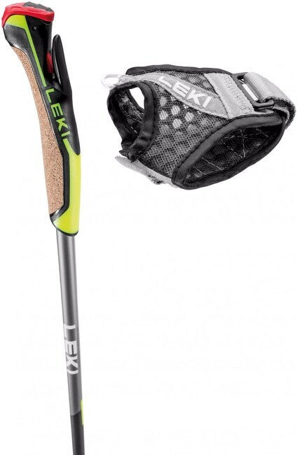 LEKI Speed Pacer Lite Nordic Walking μπατόν, ναυτικό μπλε-σκούρο μεταλλικό-ανοιχτό ανθρακί-νέον κίτρινο