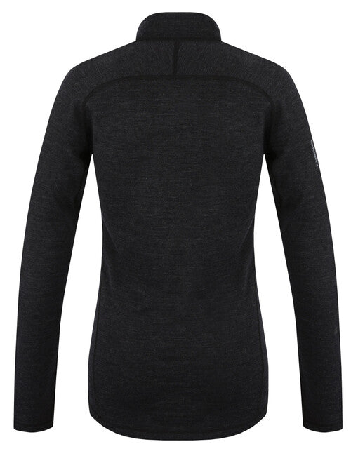 HUSKY Merino θερμικό μπλουζάκι μακρύ Merow zips, μαύρο, L
