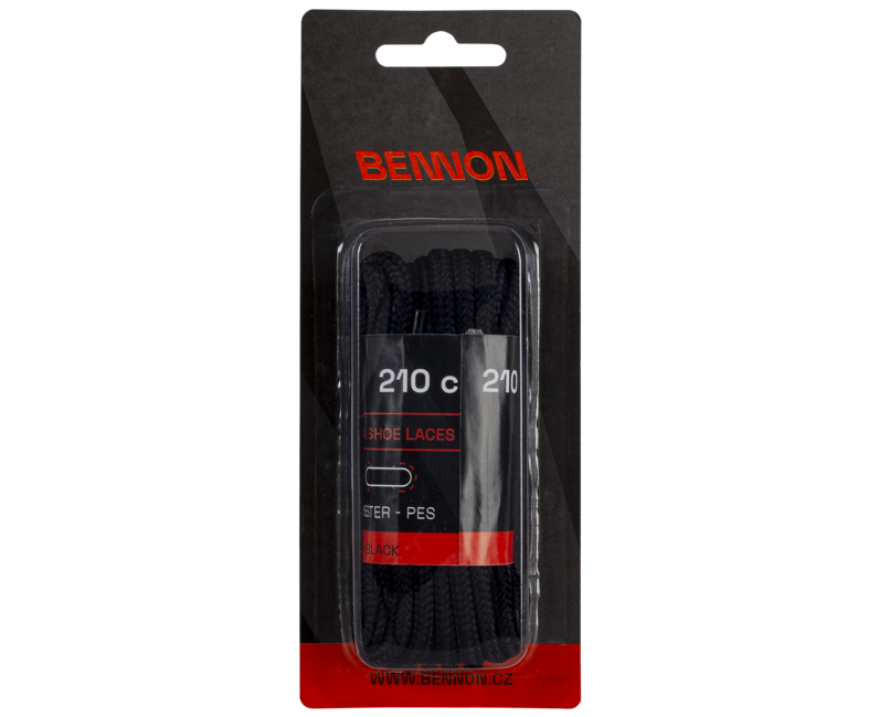 BENNON Laces Black Box κορδόνια παπουτσιών 210 cm