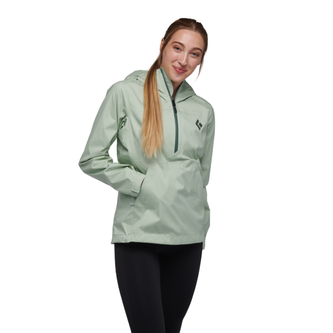 Black Diamond Stormline Stretch Anorak αδιάβροχο μπουφάν γυναικείο, foam green