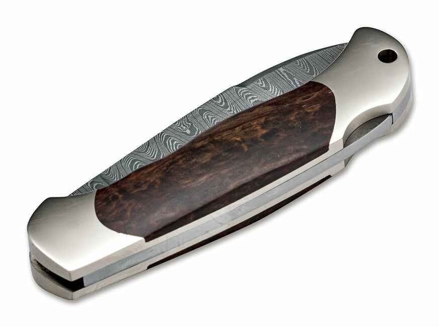 BÖKER® Junior Scout Spearpoint Σακιδιακό μαχαίρι 7 cm, δαμασκηνό, κυματιστή σημύδα