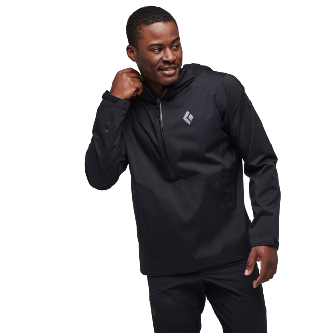 Black Diamond Stormline Stretch Anorak Αδιάβροχο Μπουφάν ανδρικό, μαύρο