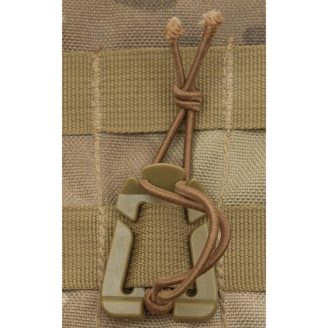 MFH MOLLE Κλάμπ με Λάστιχο, Coyote Tan, 2 Συσκευασίες