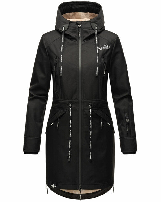 Marikoo Racquelle Μπουφάν Softshell Γυναικείο με Κουκούλα, Μαύρο