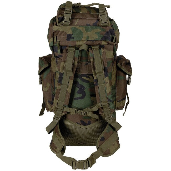 MFH MOLLE Σακίδιο Πλάτης 65L, Αλουμινένια Ράβδος, Woodland