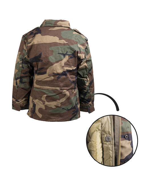 Mil-Tec M65 μπουφάν US παιδική με επένδυση, woodland