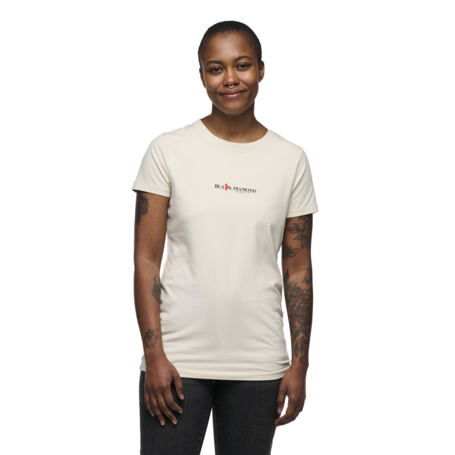 Black Diamond Heritage Wordmark Μπλουζάκι Γυναικείο με Κοντό Μανίκι, Off White