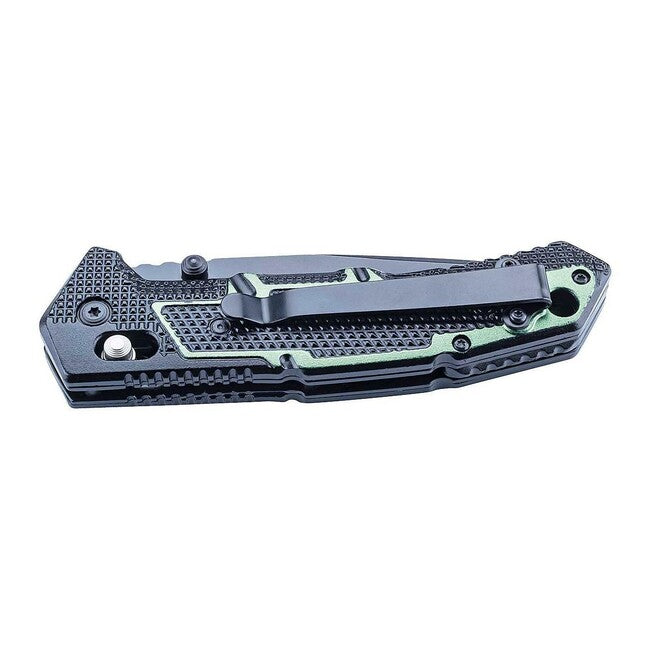 Herbertz Axis Lock Μονόχειρο Τσέπης Μαχαίρι 9,4cm, Αλουμίνιο, Μαύρο-Πράσινο