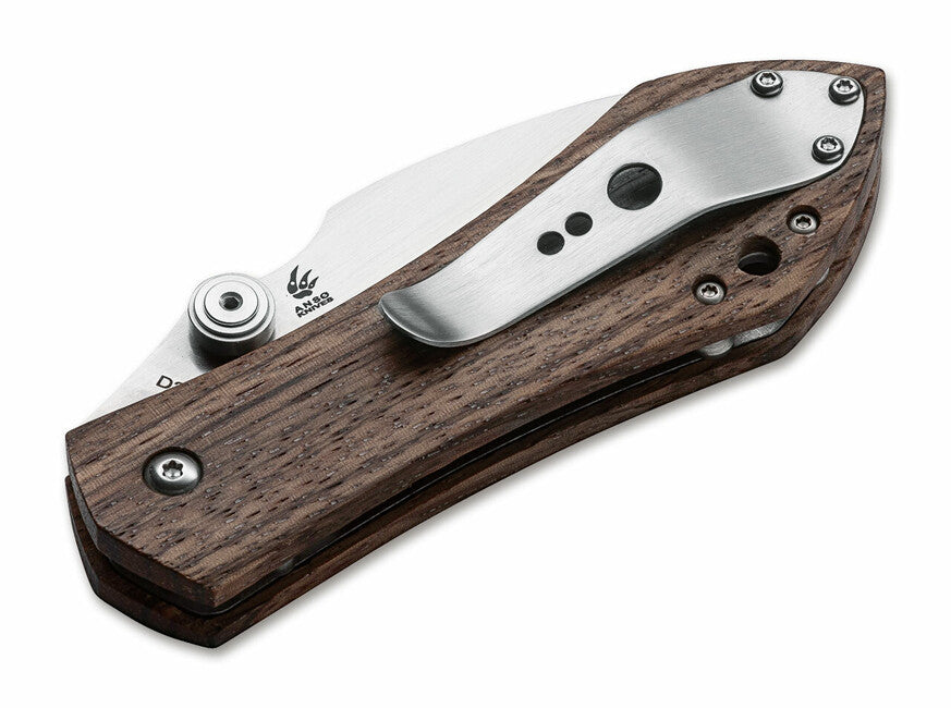 BÖKER® Anso 67 Pro Μαχαίρι Τσέπης 8,7 cm, Ξύλο Zebrawood, Θήκη Νάιλον