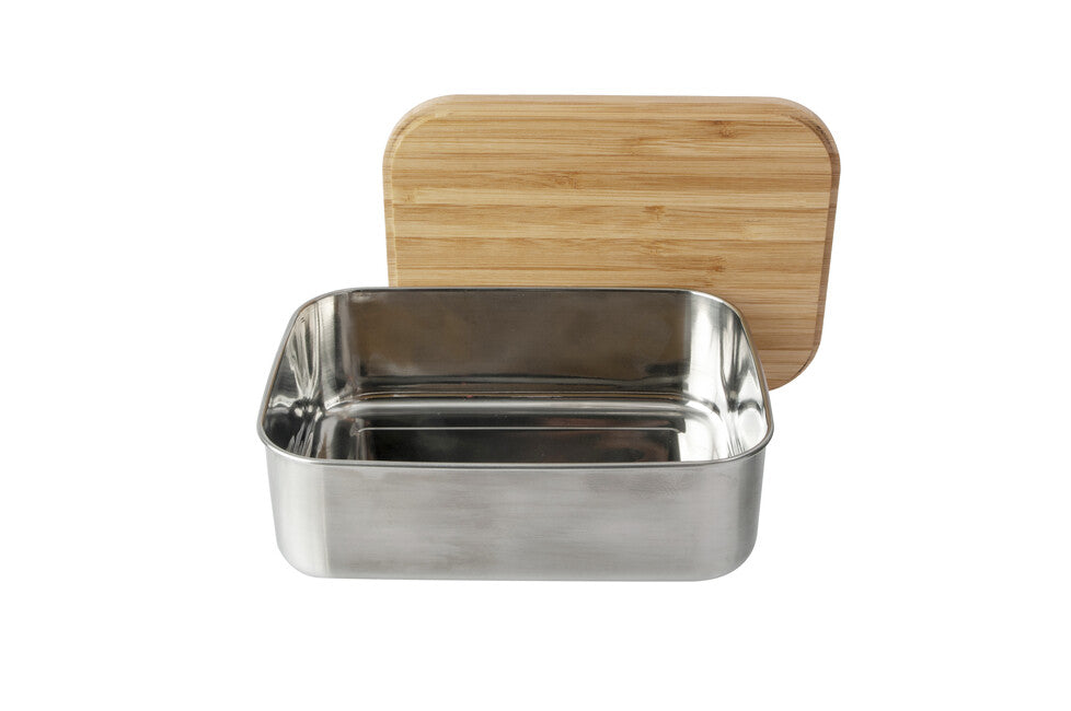 Origin Outdoors Κουτί Φαγητού Bamboo από Ανοξείδωτο Χάλυβα 1,2 l