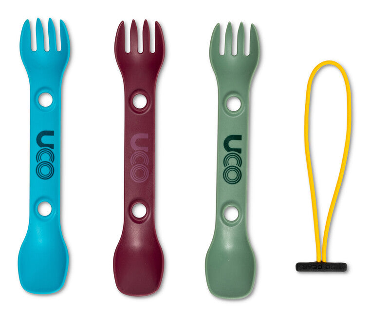UCO Mini Spork σετ μαχαιροπίρουνων 3 τεμάχια, πράσινο, μωβ, μπλε
