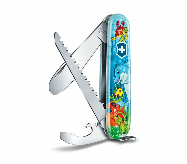 Victorinox My First Animal Edition πολυλειτουργικό μαχαίρι για παιδιά, μοτίβο δελφινιού, 9 λειτουργίες