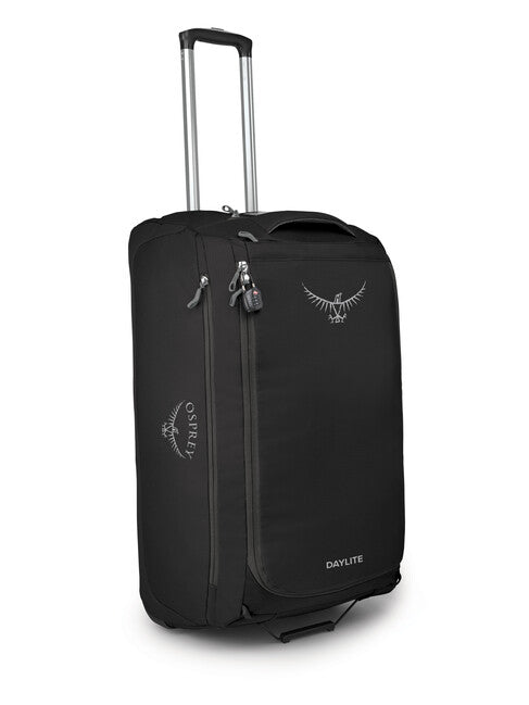 OSPREY DAYLITE WHLD DUFFEL τσάντα ταξιδίου με ρόδες 85, μαύρη