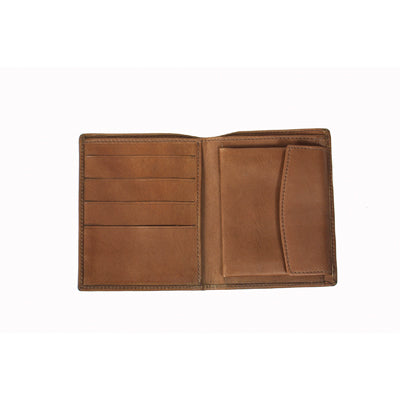 Leathersafe καφέ πορτοφόλι