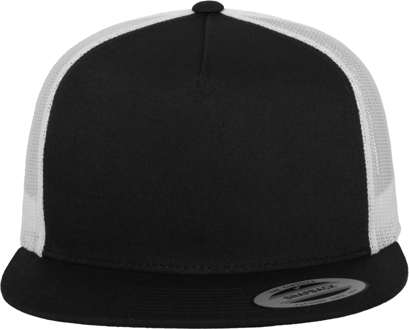 Brandit Classic Trucker 2-Tone σκούφος με ίσιο γείσο, μαύρο-λευκό