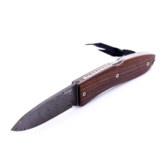 Lionsteel Opera Μαχαίρι Τσέπης με Λάμα Δαμασκηνού Χάλυβα 8800D-CB