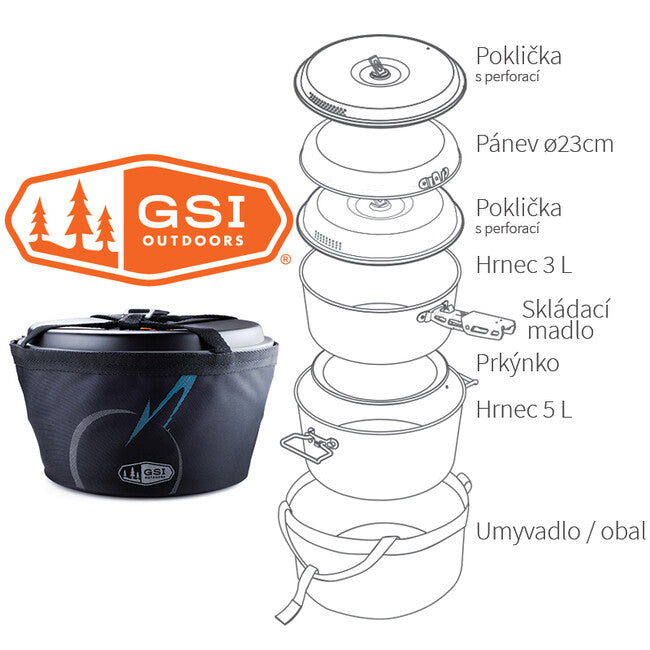 GSI Outdoors Pinnacle Base Camper σετ σκευών κατασκήνωσης