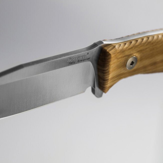 Lionsteel M5 UL Μεσαίο Μαχαίρι με Λαβή από Ελιά