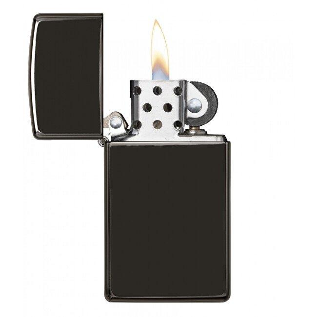 Zippo Ebony™ Slim® Αναπτήρας Βενζίνης, σκούρο γκρι