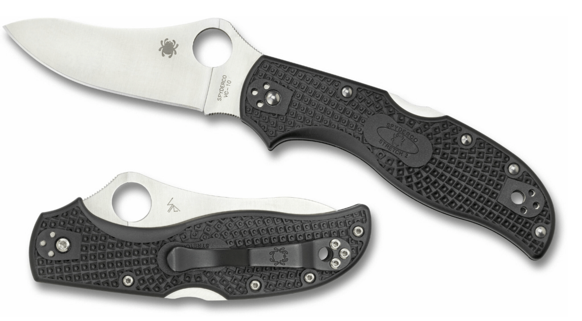 Spyderco Stretch 2 Lightweight Μαχαίρι Τσέπης FRN, Μαύρο, 8,7 cm