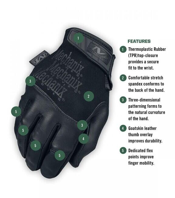 Mechanix Wear Recon Γάντια, Μαύρα