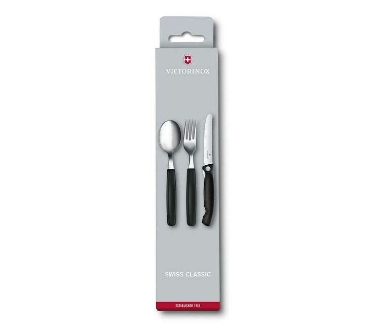 Victorinox Swiss Classic Σετ Μαχαιροπίρουνων 3 τεμάχια, Μαύρο
