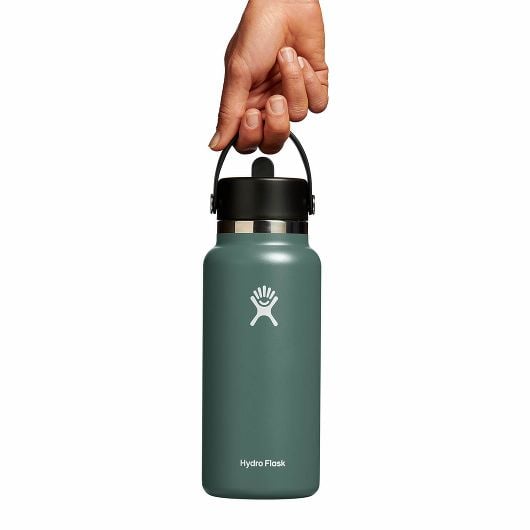 Hydro Flask Wide Flex Straw Cap Θερμός 946 ml Φαρδύς με Καλαμάκι 32 OZ, Έλατο