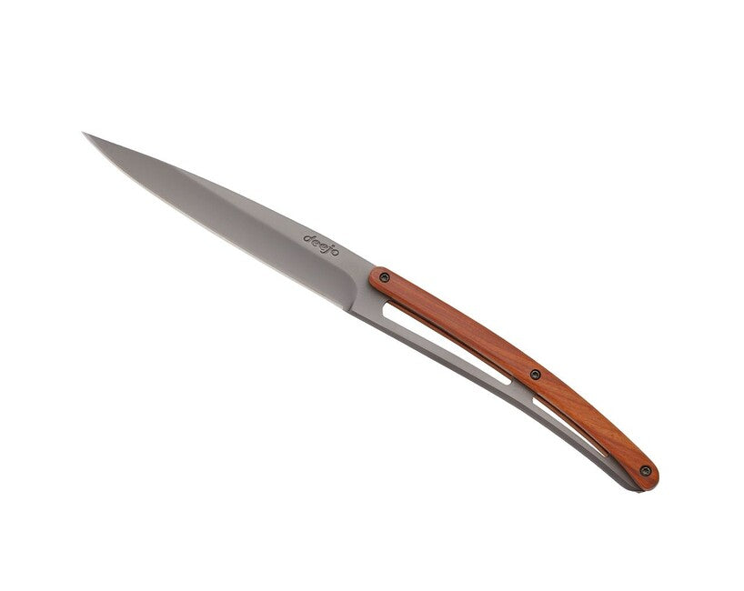 Deejo Table σετ 6 μαχαιριών, γκρι τιτάνιο, coralwood