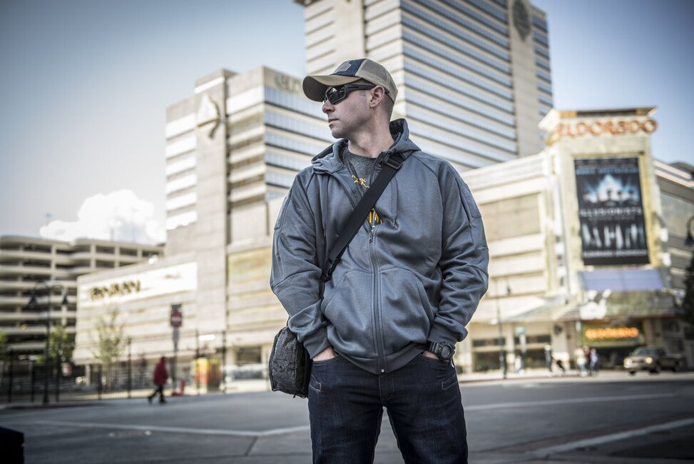 Helikon-Tex Urban Tactical Φούτερ με Κουκούλα (FullZip), Μαύρο