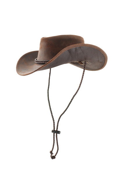 Origin Outdoors Trapper Δερμάτινο Καπέλο, καφέ