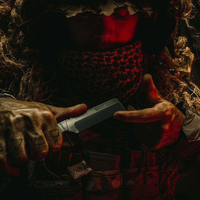 ANGRY BEARDS Χτένα Combat Comb για Γένια και Μούστακα